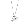 1pc Brass Chain with Alloy Letter Pendants Necklaces NJEW-LP0001-41V-P-1