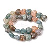 Painted Glass Beads Strands GLAA-B037-14-2