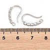 Brass Rhinestone Earring Hooks KK-C261-01A-P-3