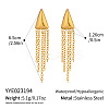 304 Stainless Steel Tassel Stud Earrings for Women YQ6135-6