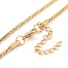 201 Stainless Steel Round Snake Chain Necklaces for Women LS-NJEW-G140-06D-G-1-3