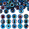 60Pcs 15 Colors Glass Cabochons GGLA-GA0001-36-1