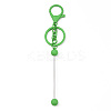Spray Painted Alloy Bar Beadable Keychain for Jewelry Making DIY Crafts KEYC-A011-02D-1