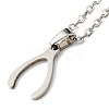 201 Stainless Steel Claw Pendant Necklace with Cable Chains NJEW-Q317-21P-2