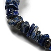 Natural Lapis Lazuli Chip Beaded Stretch Bracelet G-H294-01B-03A-2