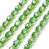 Transparent Electroplate Glass Beads Strands EGLA-A037-T6x8mm-B11-1