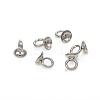 201 Stainless Steel Bead Cap Pendant Bails STAS-G224-24P-05-1