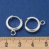 201 Stainless Steel Huggie Hoop Earring Findings STAS-P283-01Y-S-3
