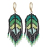 Handmade Glass Seed Beads Dangle Earrings EJEW-MZ00561-3