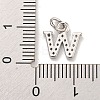 Initial Letter Brass with Cubic Zirconia Charms KK-Q814-26W-P-3