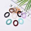 Oval Imitation Gemstone Acrylic Linking Rings X-OACR-R022-M-5