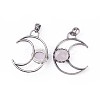Natural Rose Quartz Pendants G-F639-07G-1