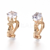 Brass Clip-on Earring Findings KK-L198-011G-1