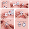 DIY Oval Pendant Brooch Making Kits DIY-CA0004-04-6