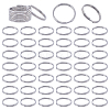 50Pcs 304 Stainless Steel Keychain Clasp Findings STAS-SC0008-13-1