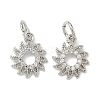 Brass Micro Pave Cubic Zirconia Pendants KK-D386-16P-01-1