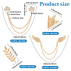 Alloy Rhinestone Hanging Chain Brooches &  Tie Collar Pis JEWB-CY0001-02-2