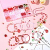 Acrylic Beads with ABS Plastic Imitation Pearl Beads with Alloy Enamel Pendants with Strong Stretchy Beading Elastic Thread Set DIY-FS0007-55-8