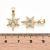 Brass Micro Pave Cubic Zirconia Pendants X-KK-T070-59B-G-3