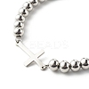 Cross Link Bracelets for Men Women BJEW-JB06687-02-4