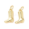 Rack Plating Brass Charms ZIRC-C042-08G-3