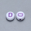 Craft Acrylic Horizontal Hole Letter Beads SACR-S201-11D-2