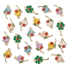 24Pcs 6 Styles Alloy Enamel Pendants FIND-FS0004-18-2