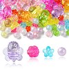 80Pcs 4 Styles Transparent Acrylic Beads MACR-FS0001-61-4