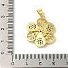 Brass Micro Pave Colorful Cubic Zirconia Pendants KK-Z042-20G-03-3