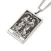 Non-Tarnish 304 Stainless Steel Tarot Pendant Necklaces NJEW-A026-01P-03-2
