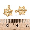 Christmas Brass Micro Pave Clear Cubic Zirconia Charms LS-KK-B160-41G-02-3