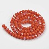 Electroplate Opaque Solid Color Glass Beads Strands EGLA-A034-P10mm-L03-2