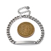304 Stainless Steel Curb Chains Link ID Bracelets BJEW-K265-03P-5