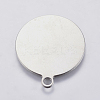 201 Stainless Steel Stamping Blank Tag Pendants STAS-F139-038P-2