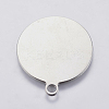 Tarnish Resistant 201 Stainless Steel Stamping Blank Tag Pendants STAS-F139-038P-2