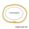 Minimalist Brass Star and Roound Beaded Stretch Bracelets for Women PJ3900-4