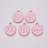 Alloy Enamel Pendants ENAM-S124-01B-09G-2
