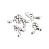 Platinum Plated Alloy Letter Pendants X-PALLOY-J718-01P-A-2