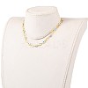 Brass Horse Eye Link Chain Necklaces NJEW-JN03161-01-5