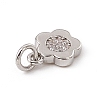 Brass Micro Pave Cubic Zirconia Charms ZIRC-F132-65P-3