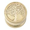 Golden Tone Round Wax Seal Brass Stamp Heads AJEW-M040-01G-R-2