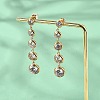304 Stainless Steel Clear Cubic Zirconia Tassel Stud Earrings EJEW-Z094-01C-G-3