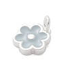 925 Sterling Silver Enamel Flower Charms STER-D300-04S-01-2