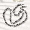 Non-Tarnish 201 Stainless Steel Byzantine Chain Necklaces NJEW-V0292-07-5