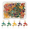 50Pcs 5 Colors Alloy Enamel Pendants ENAM-FS0002-30-1