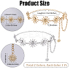 2Pcs 2 Colors Alloy Link Chain Belts AJEW-GF0009-21B-2