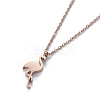 304 Stainless Steel Pendant Necklaces NJEW-O118-02-4