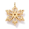 Brass Micro Pave Clear Cubic Zirconia Pendants ZIRC-L097-036G-3