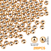 200Pcs Round PVD Vacuum Plating 304 Stainless Steel Beads STAS-UN0029-49-2