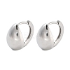 Rack Plating Teardrop Brass Hoop Earrings EJEW-N055-48P-RS-1